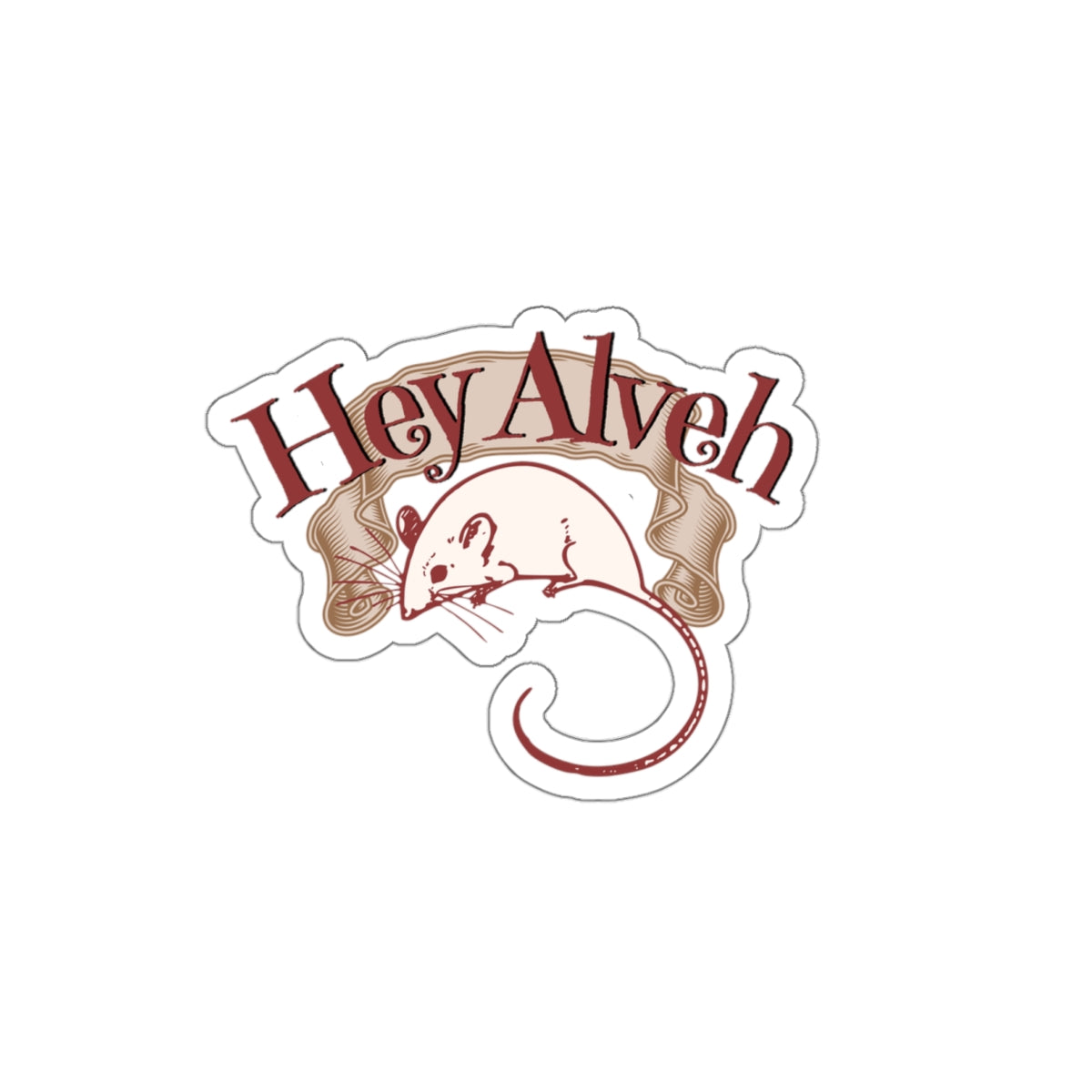 Hey Alveh Rat Sticker 4x4